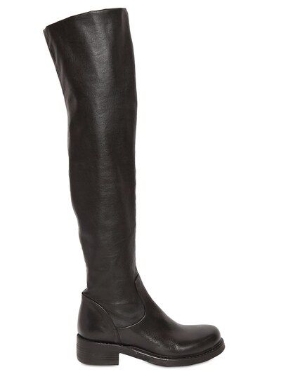 40MM STRETCH FAUX LEATHER BOOTS | Luisaviaroma
