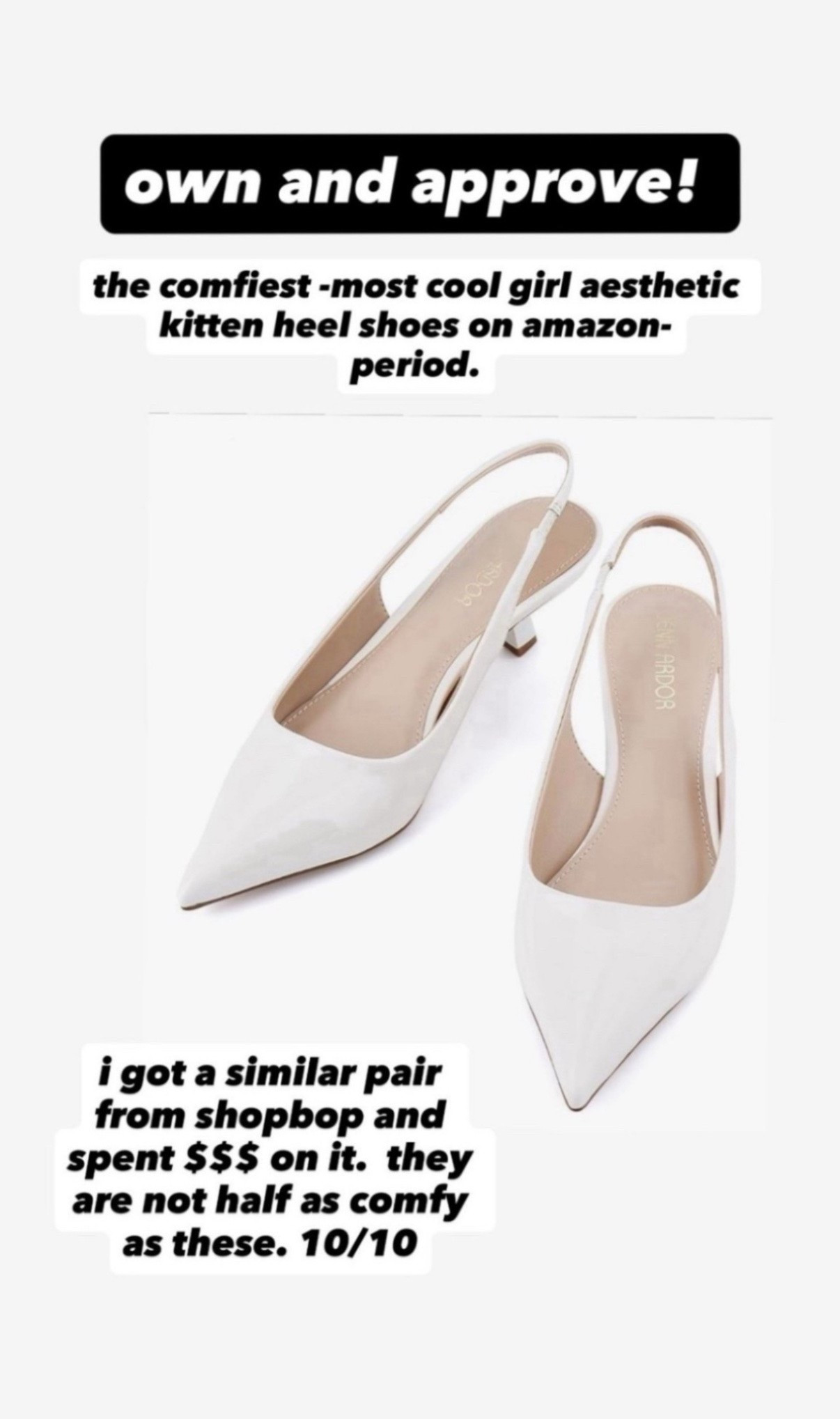 kitten heel 
white shoes