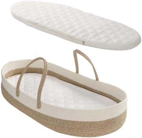 Premium Baby Changing Basket - Handwoven Baby Changing Station with Soft Thick Pad and Waterproof... | Amazon (US)