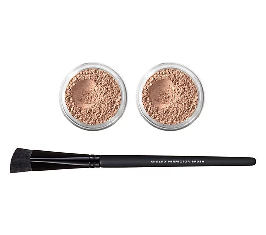 bareMinerals Bisque Concealer Duo with Angled Perfector Brush - QVC.com | QVC