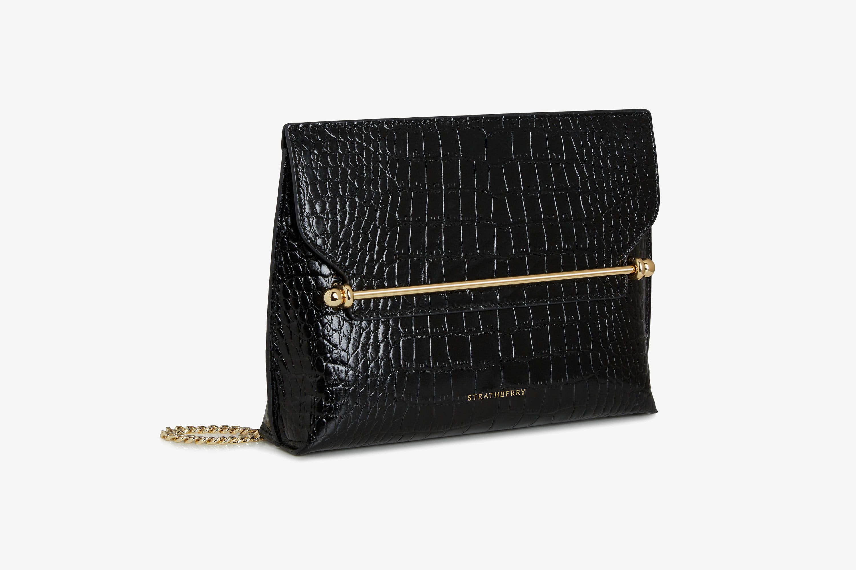 Strathberry - Stylist - Crossbody Leather Clutch - Black | Strathberry