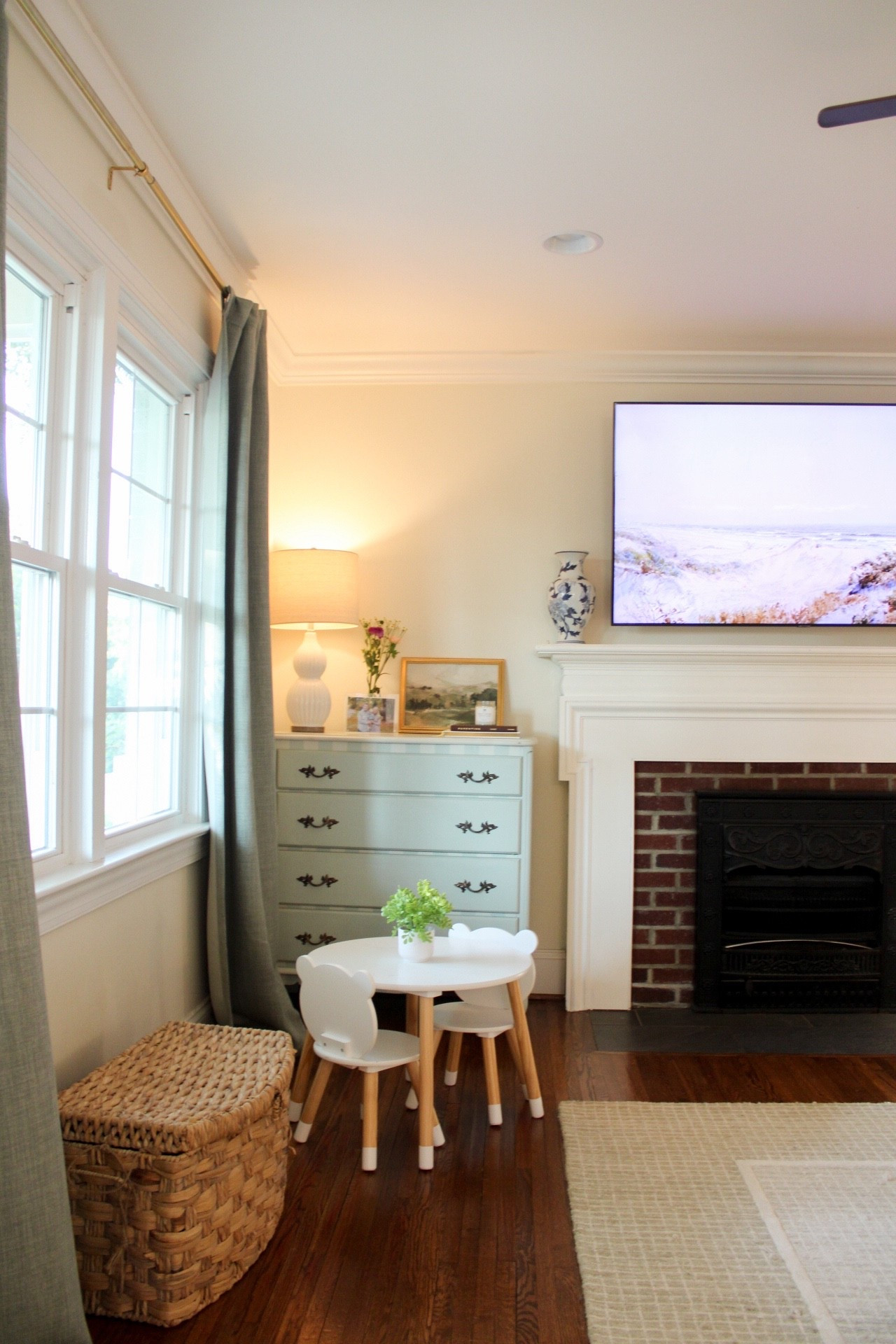 Liam’s play area in our living room! I love this table from Amazon - he has his snack here, draws, plays with his toys, etc. It is perfect for toddlers! 

We also have a pretend play area not pictured - we switch out his play kitchen and his work bench behind our couch! These two spots for him make our living room functional for our busy toddler! 💛

#LTKHome #LTKStyleTip #LTKFamily
