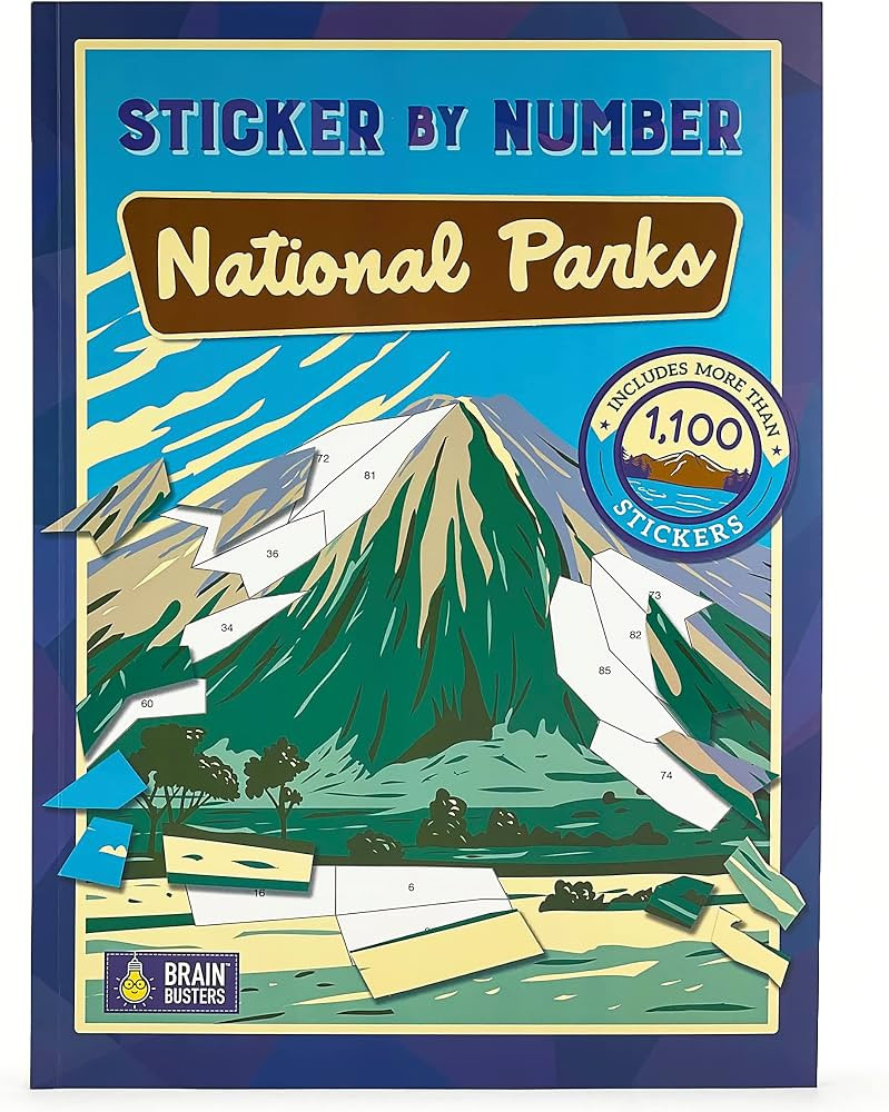Sticker by Number America's National Parks - 12 Beautiful National Park Scenes | Amazon (US)