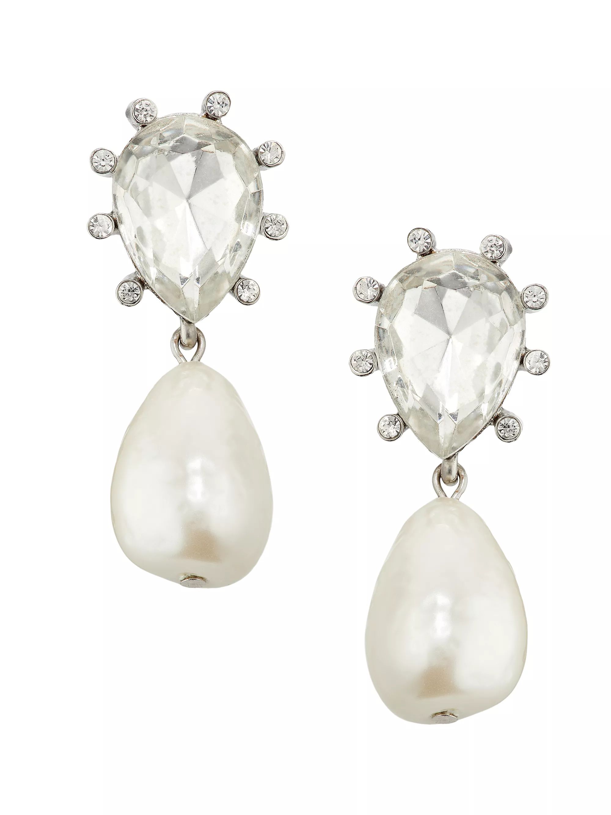 Metal, Glass Crystal & Imitation Pearl Drop Earrings | Saks Fifth Avenue