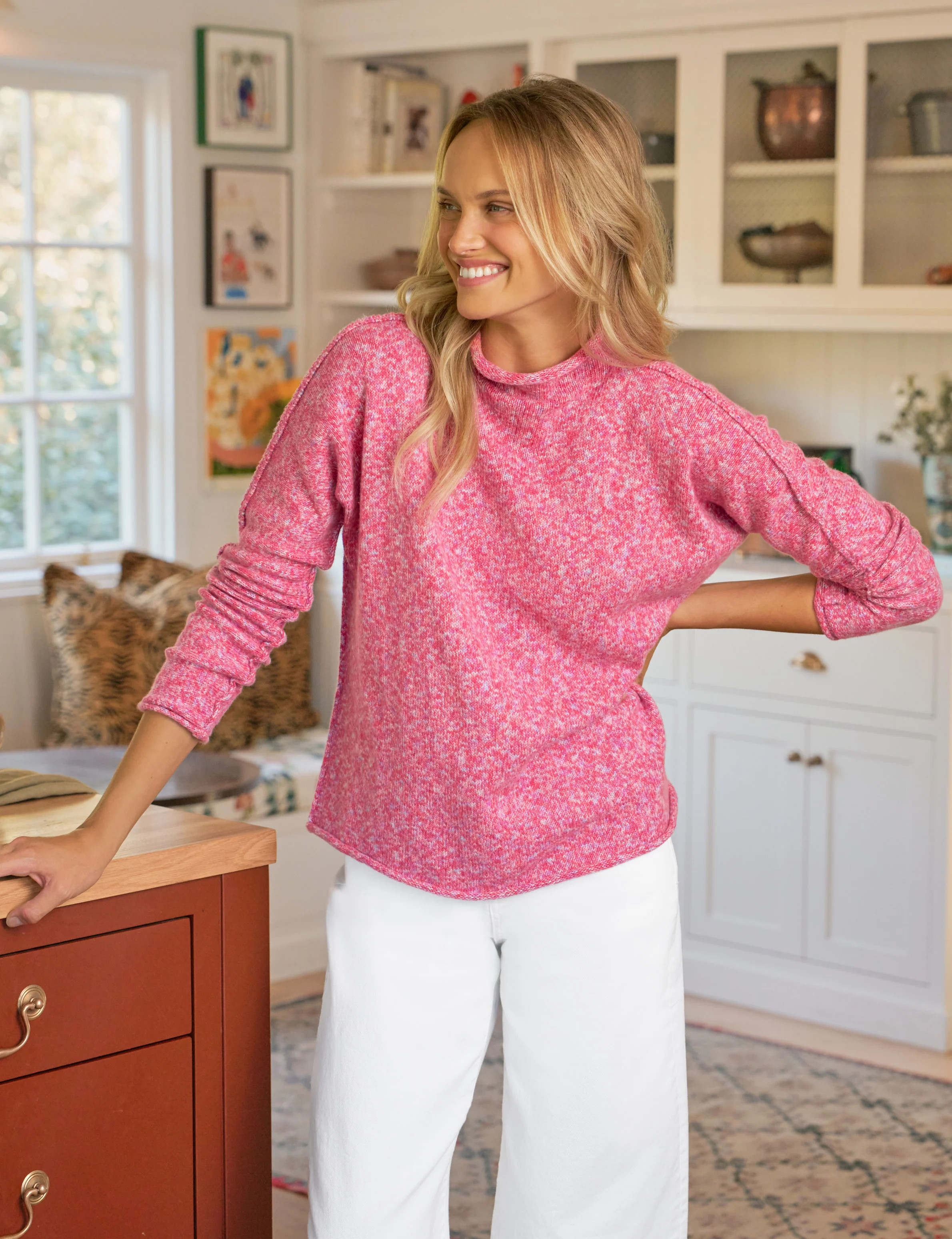 MONTEREY Pink Marl, Pure Japanese Cotton | Frank & Eileen