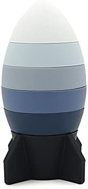 ROSIE BEE Silicone Rocket Stacker Toy for Kids, Toddlers, Babies - Baby Teether Toys, Stacking, N... | Amazon (US)