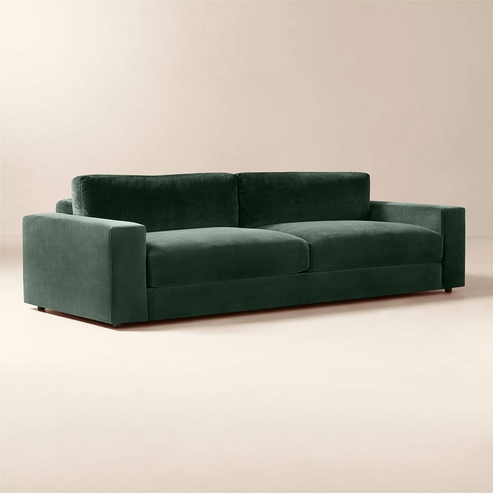 Berkeley 106" Jade Performance Velvet Sofa + Reviews | CB2 | CB2