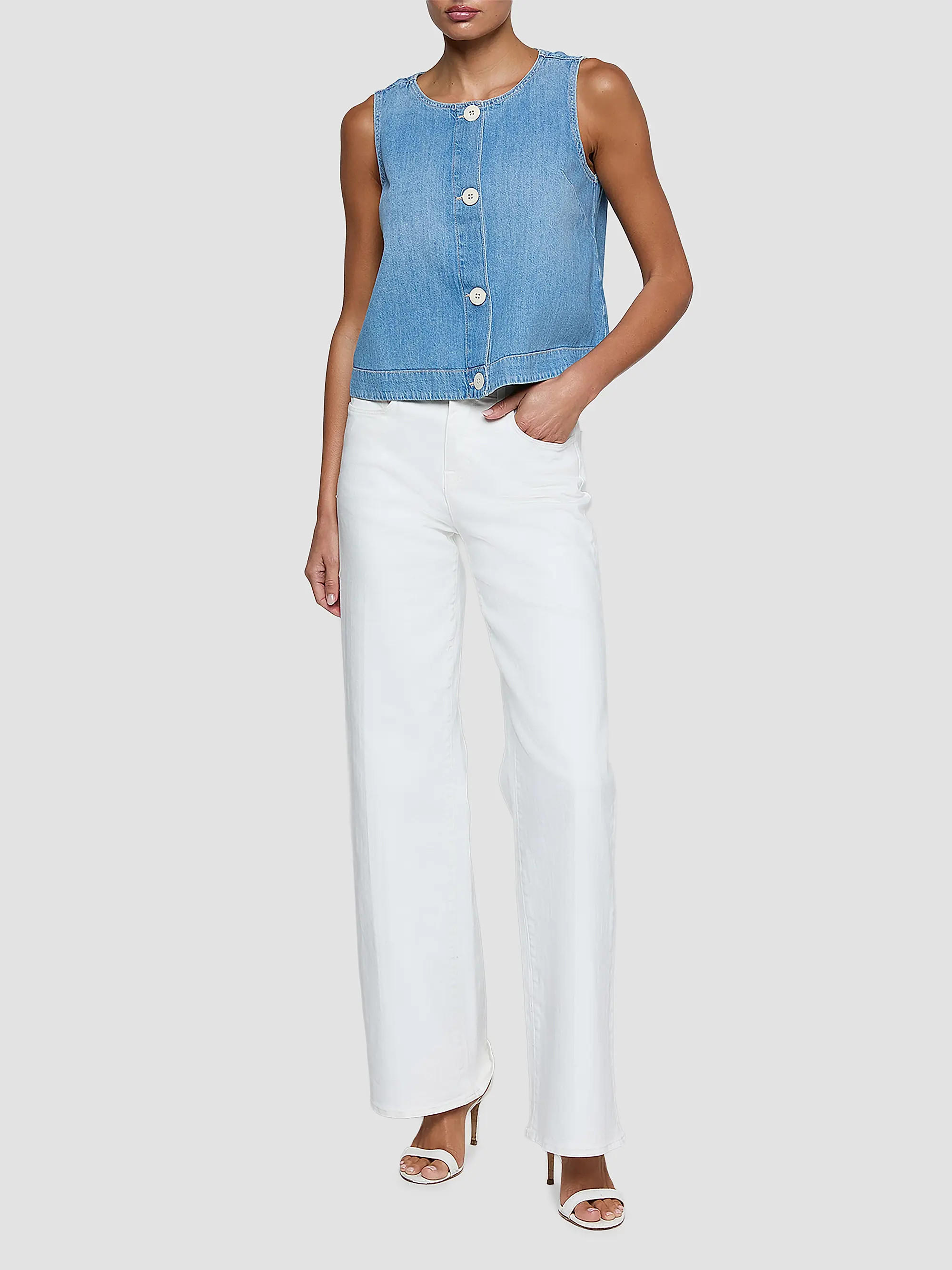 Foster Denim Sleeveless Top | Saks Fifth Avenue