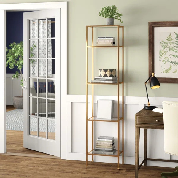 Otha 73" H x 18" W Metal Etagere Bookcase | Wayfair Professional