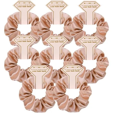 Hasoar 8pcs Satin Bridesmaid Proposal Gifts Hair Ties Hair Scrunchies Bachelorette Party Favors Sati | Walmart (US)