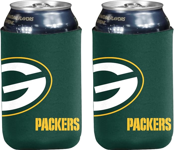 Football Can & Bottle Holder Insulator Beverage Huggie Cooler (Green Bay Collapsible Can 2-Pack (... | Amazon (US)