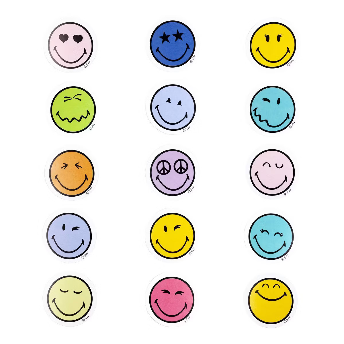 Yoobi SmileyWorld 15pk Stickers Smiley | Target