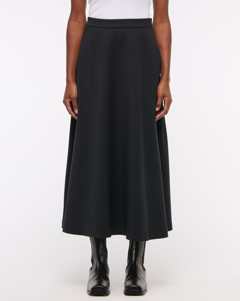 Women's High Rise Circle-Cut Maxi Skirt | Women's Clearance | Abercrombie.com | Abercrombie & Fitch (US)