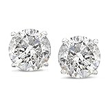 Amazon.com: Amazon Essentials Certified White 14K Gold Diamond with Screw Back and Post Stud Earr... | Amazon (US)