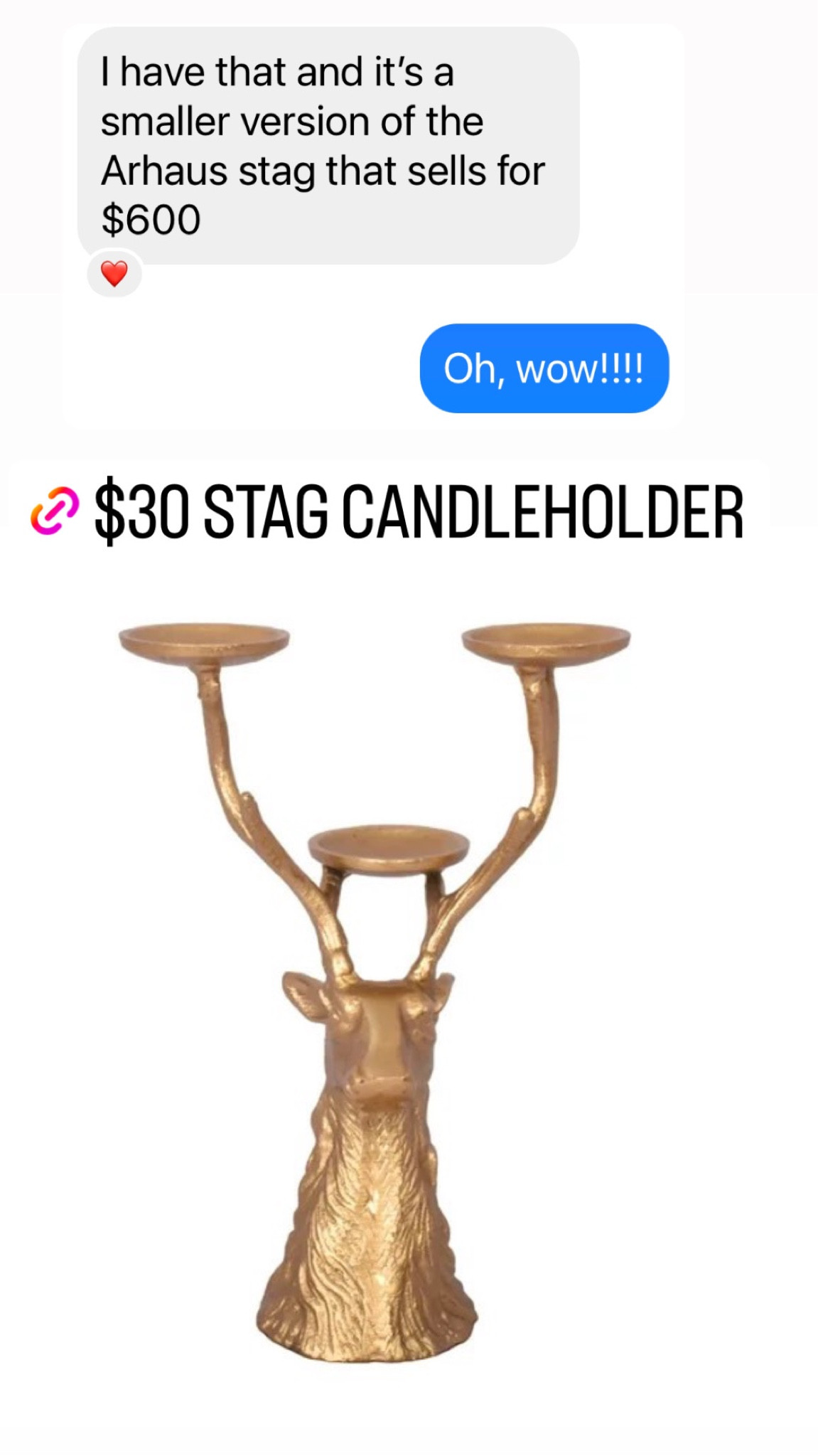Walmart stag candleholder  

#LTKGiftGuide #LTKSeasonal #LTKhome