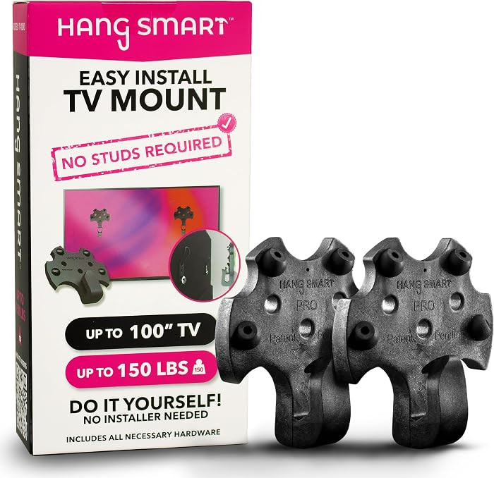 HangSmart TV\u00ae Wall Mount NO Stud - Original & Patented Easy Install, DIY for 19-100" TVs, Ho... | Amazon (US)