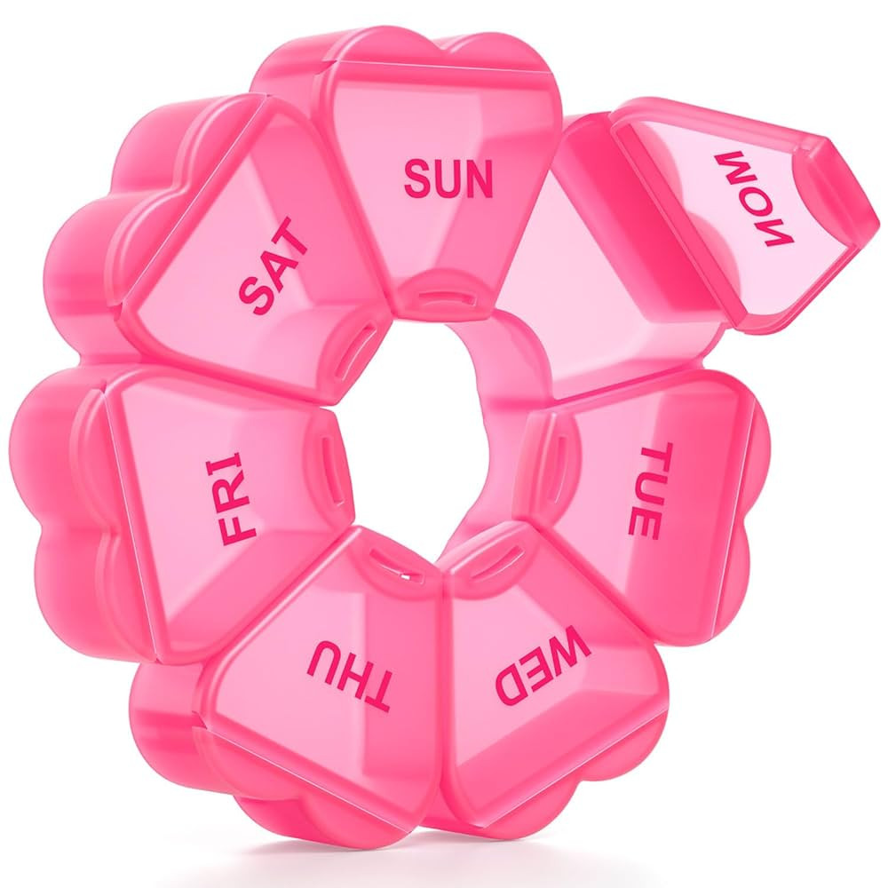 Large Weekly Pill Organizer, Pill Box 7 Day, KAPENS Daily Vitamin Case Large Capacity Compartment... | Amazon (US)