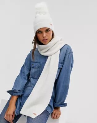 Barbour International lurex knitted beanie and scarf gift set | ASOS UK