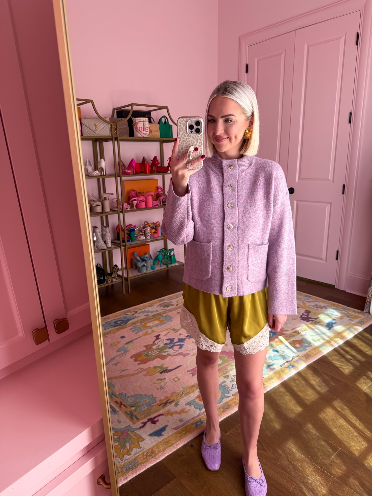 Wearing a small in the shorts and 6.5 in lavender flats!