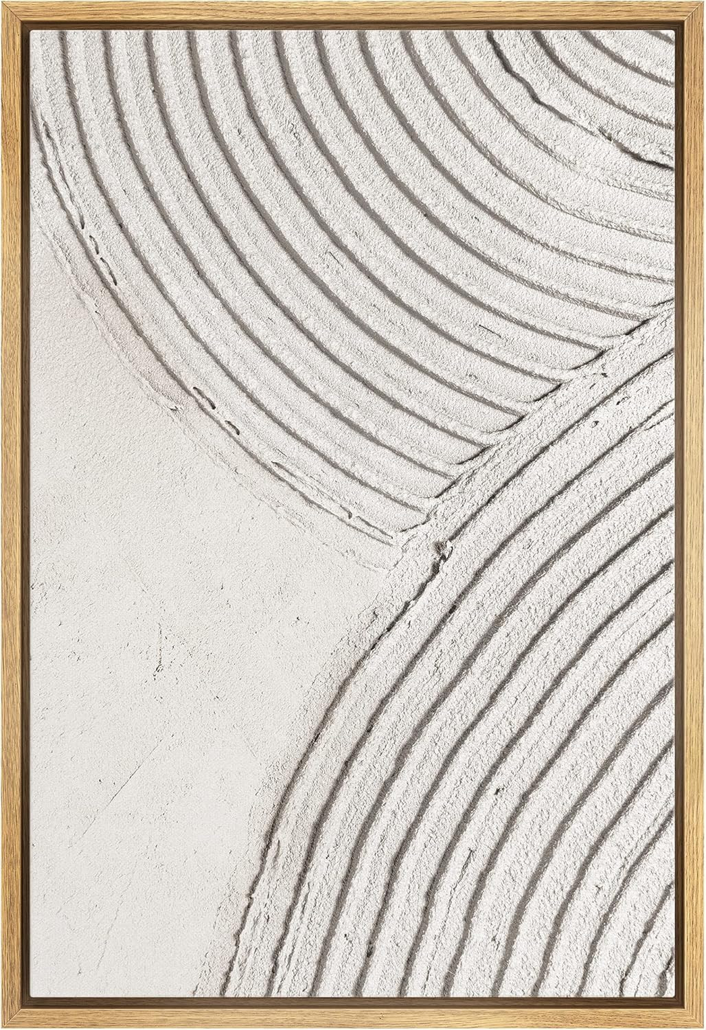 SIGNWIN Framed Canvas Print Wall Art Rustic Beach Sand Spiral Circle Ring Collage Abstract Shapes... | Amazon (US)