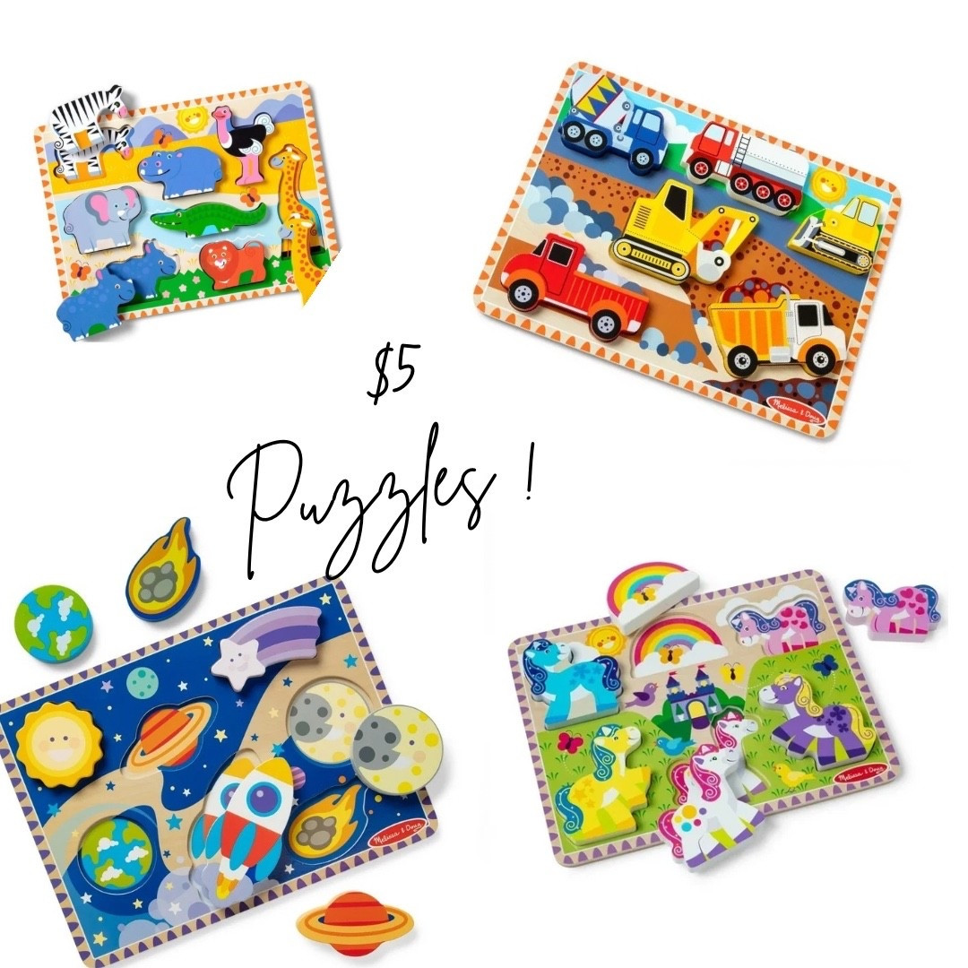 My favorite Melissa + Doug Puzzles on sale for $5 !!! These make the best Christmas gifts  
.
Kids gifts . Teacher 

#LTKHoliday #LTKGiftGuide