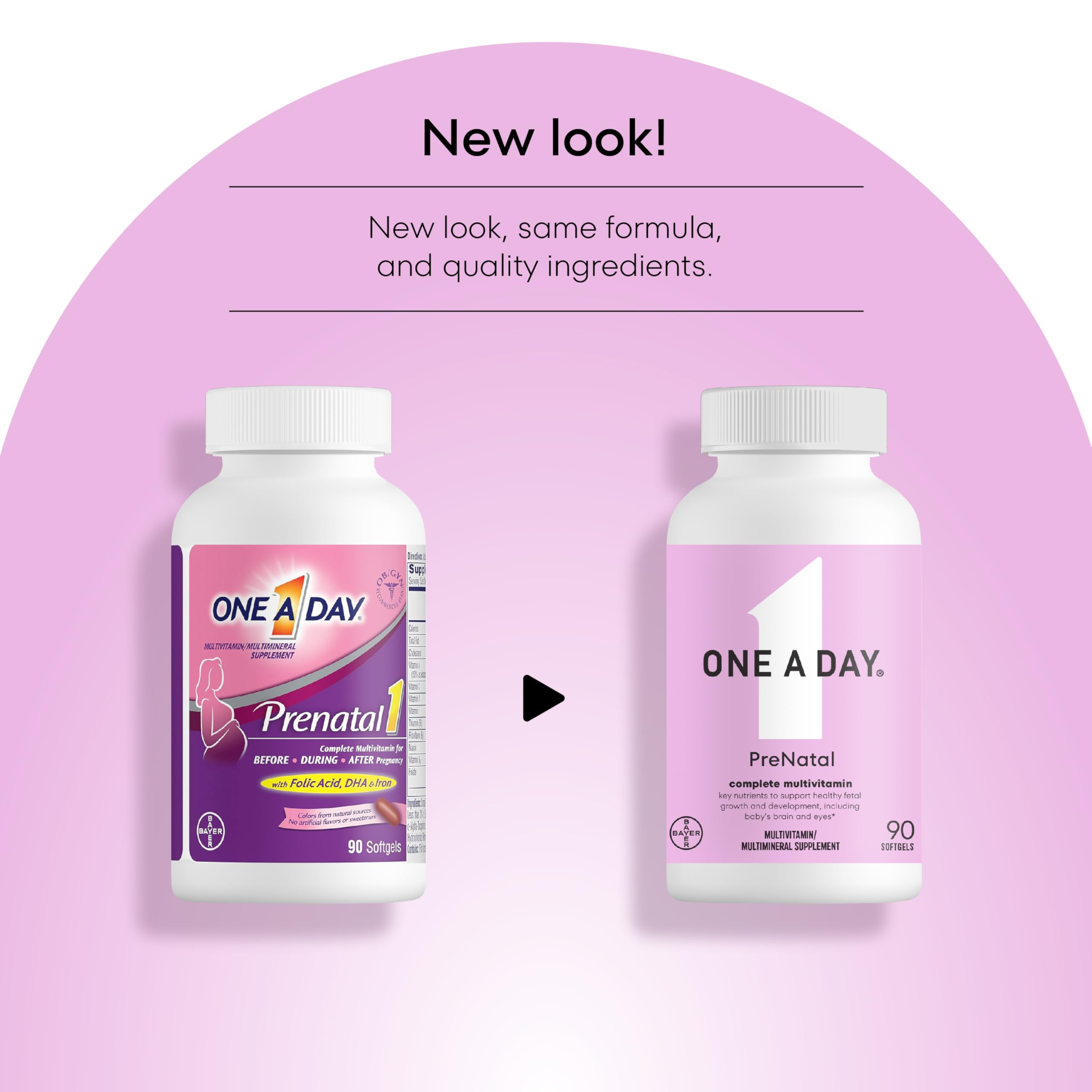 ONE A DAY Women's Prenatal 1 Multivitamin, Supplement for Before, During, and Post Pregnancy, Inc... | Amazon (US)