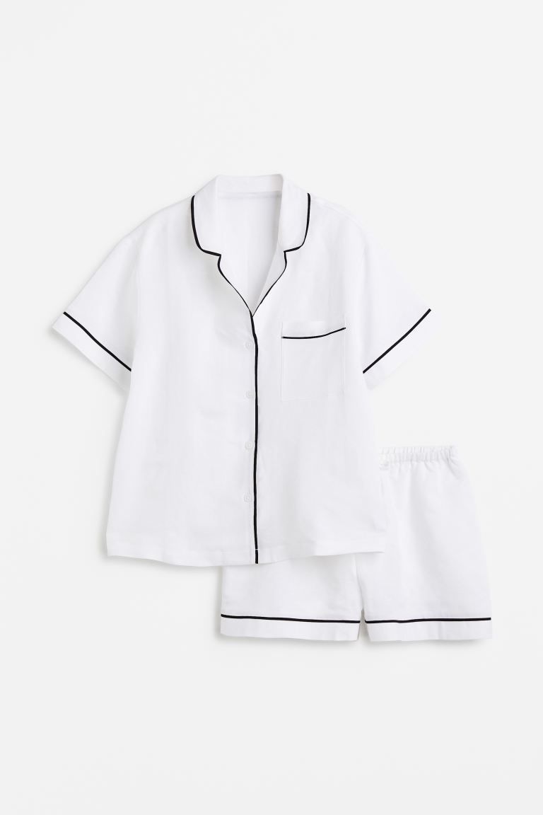 Linen-blend pyjamas | H&M (UK, MY, IN, SG, PH, TW, HK)