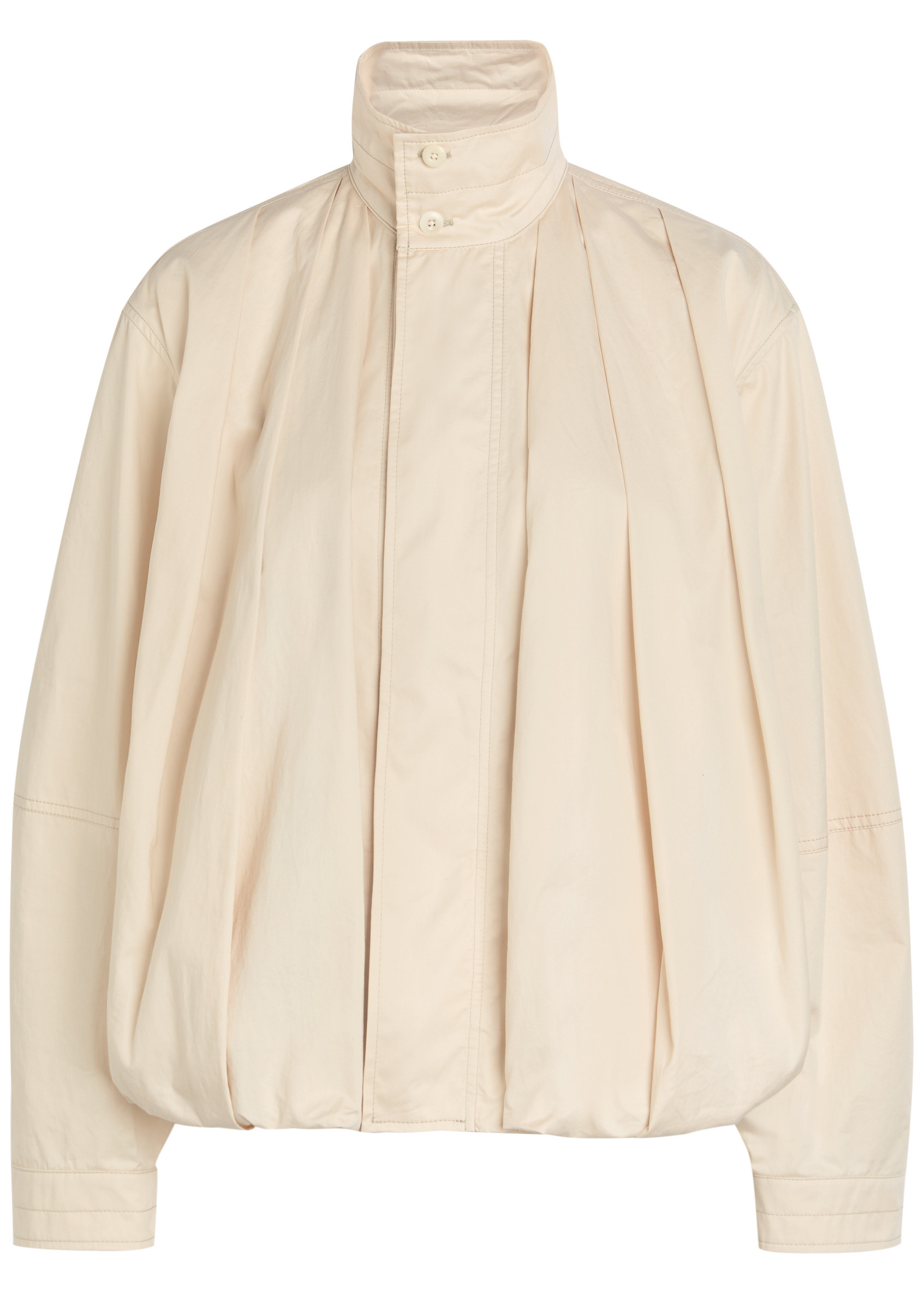 High-neck pleated cotton jacket | Harvey Nichols