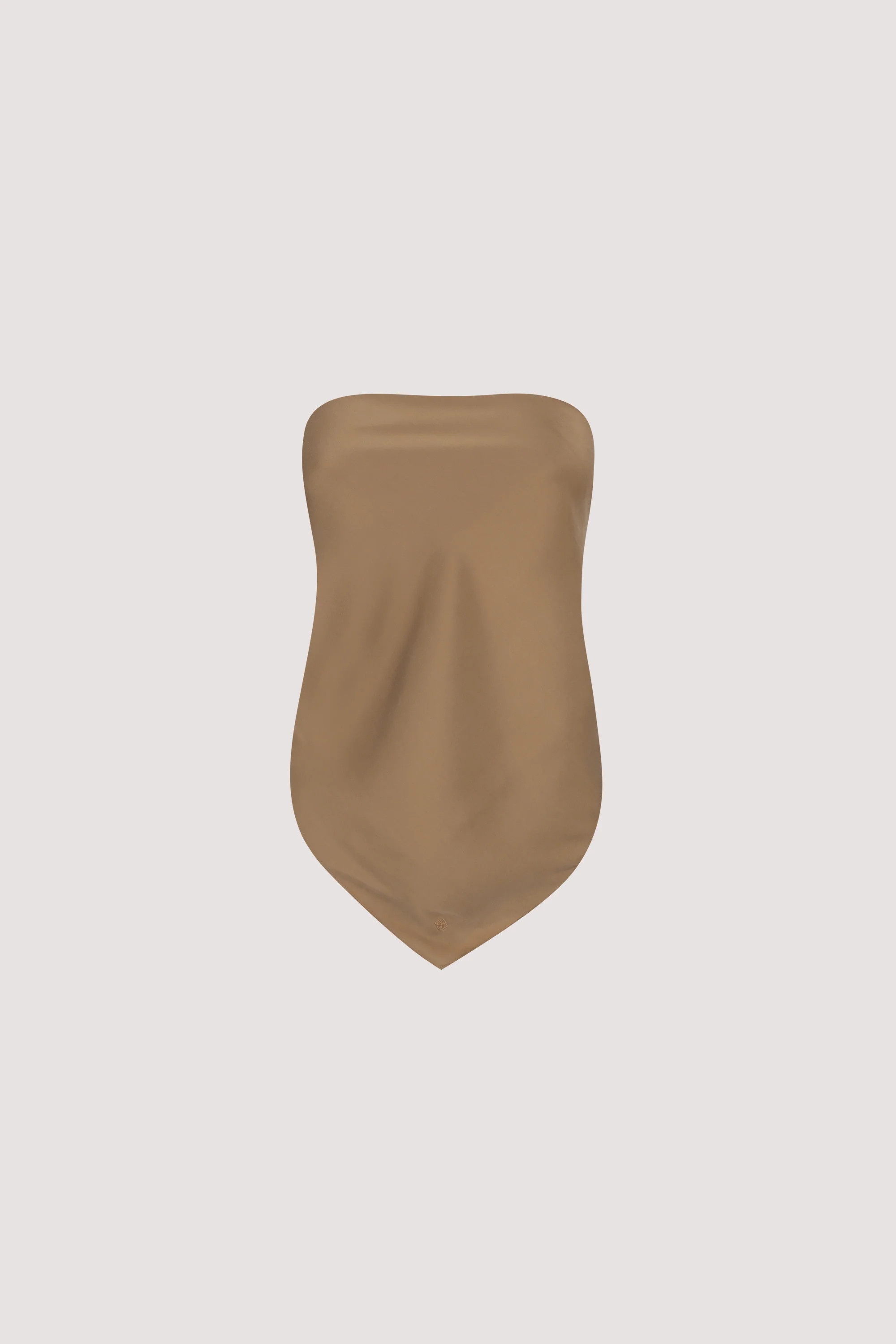 PERCY CHESTNUT SILK SCARF TOP | DISSH