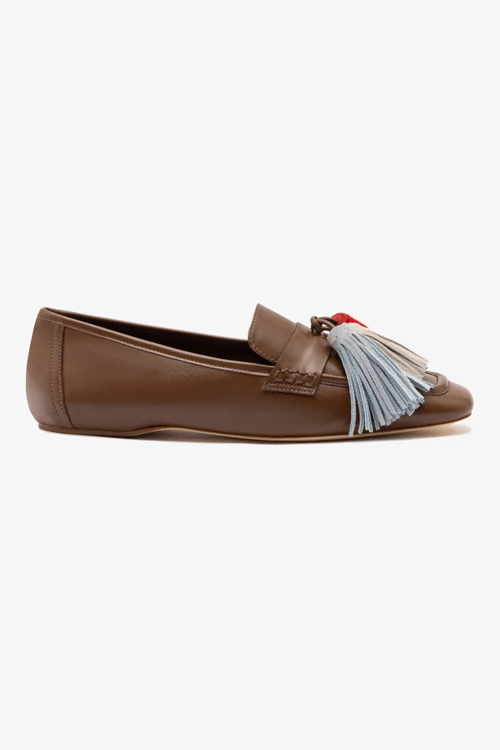 Suki Tassel In Burnt Umber Leather | Larroude