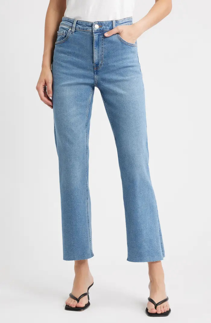 Sienna Raw Hem Crop Flare Jeans | Nordstrom