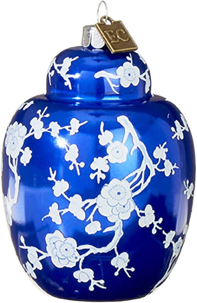 Raz imports Seasonal Royal Blue Ginger Jar 3 inch Glass Decorative Christmas Ornament | Amazon (US)