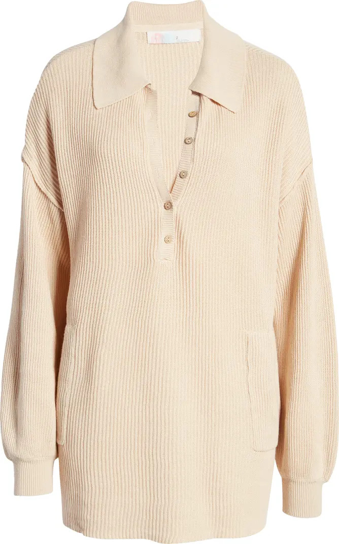 Free People Picnic Linen & Cotton Sweater Dress | Nordstrom | Nordstrom