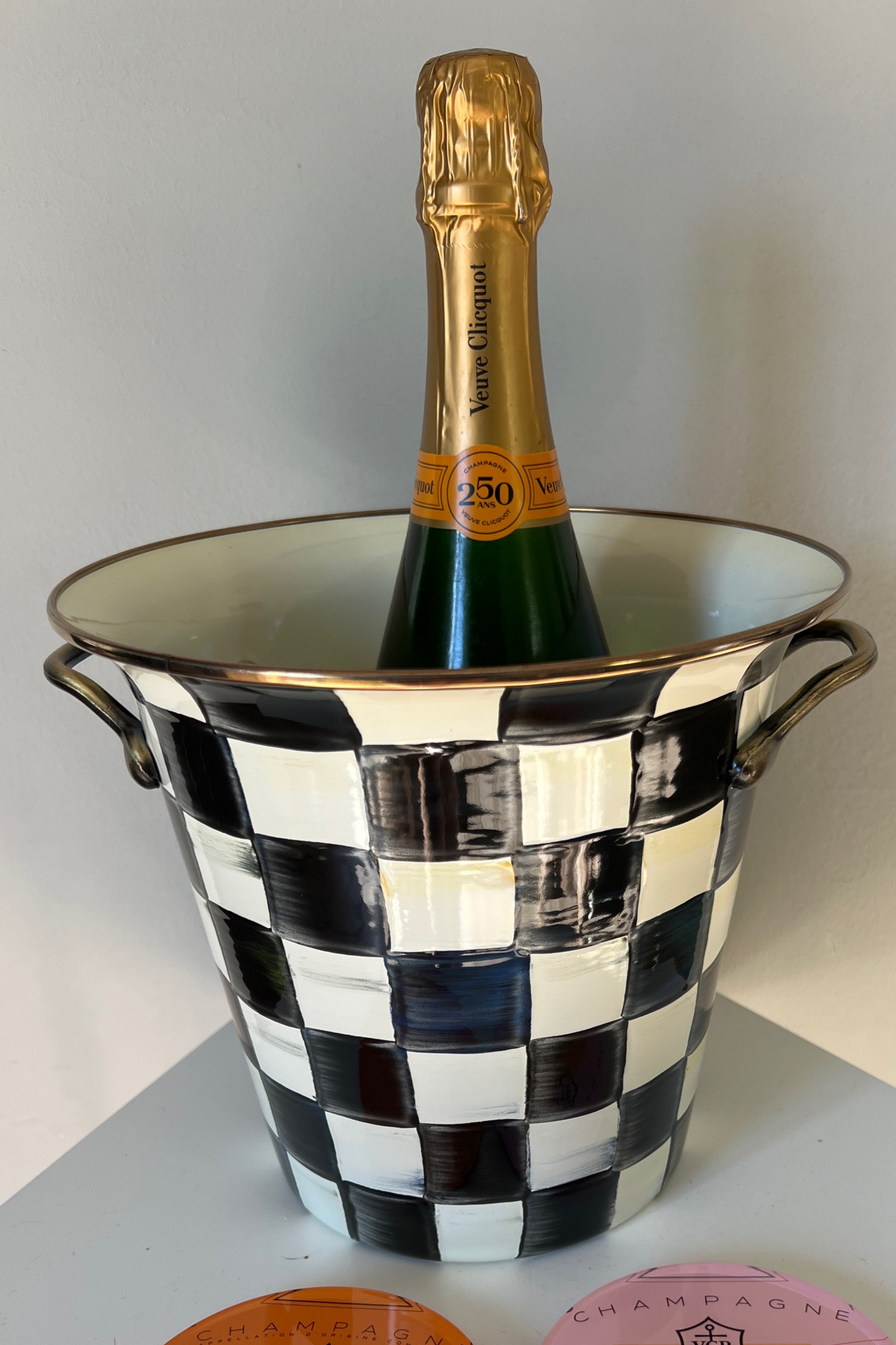 Elevate your entertaining with the #MackenzieChilds champagne bucket and a bottle of Veuve! #hosting #hostingessentials 

#LTKGiftGuide #LTKHoliday #LTKHome