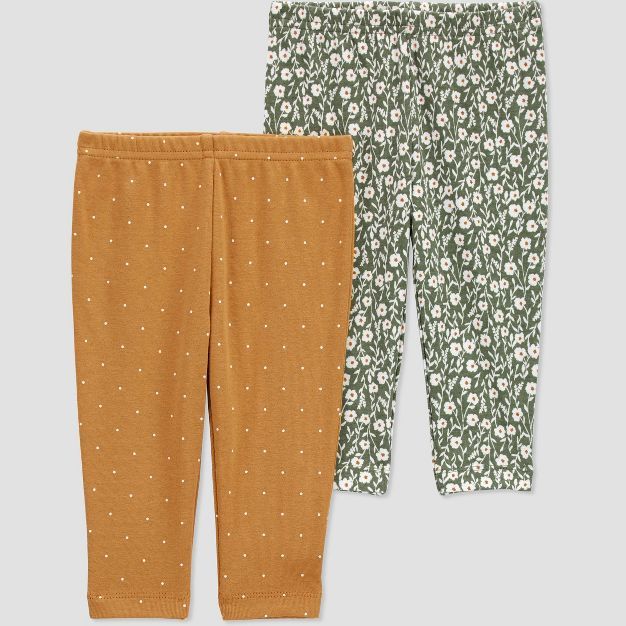 Carter's Just One You®️ Baby Girls' 2pk Floral Pants - Sage Green | Target