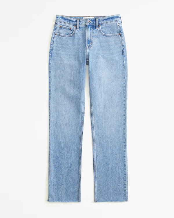 Curve Love Mid Rise 90s Straight Jean | Abercrombie & Fitch (US)
