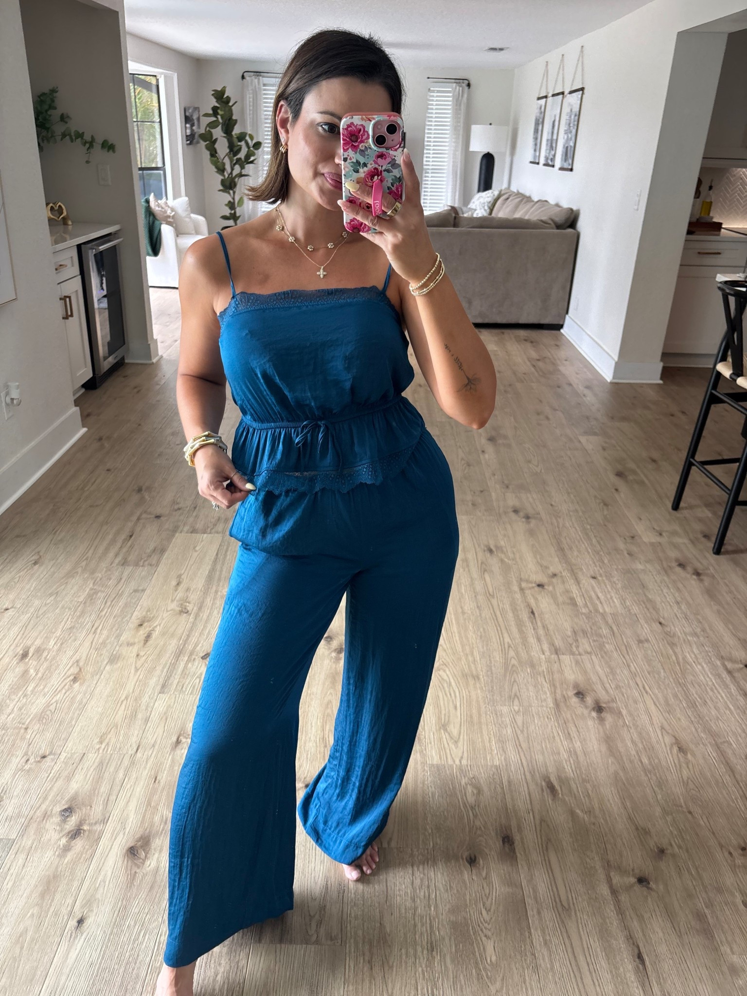 If you’re looking for the cutest pajamas that can also double as a date night look, @Target has you covered! This also comes in a pretty olive green. So chic — I love a satin pajama!

Wearing a small in both the top and bottoms!

#LTKootd #LTKdayinmylife #LTKgrwm