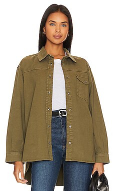 ANINE BING Sloan Shirt in Army Green from Revolve.com | Revolve Clothing (Global)