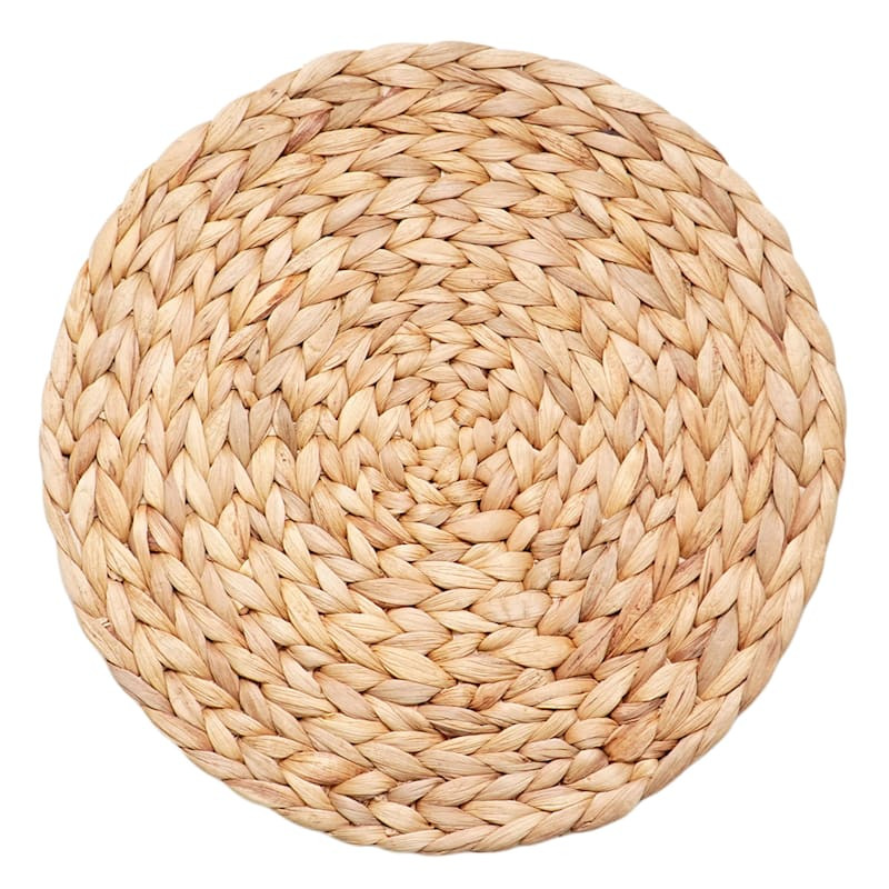 Natural Round Water Hyacinth Placemat | At Home