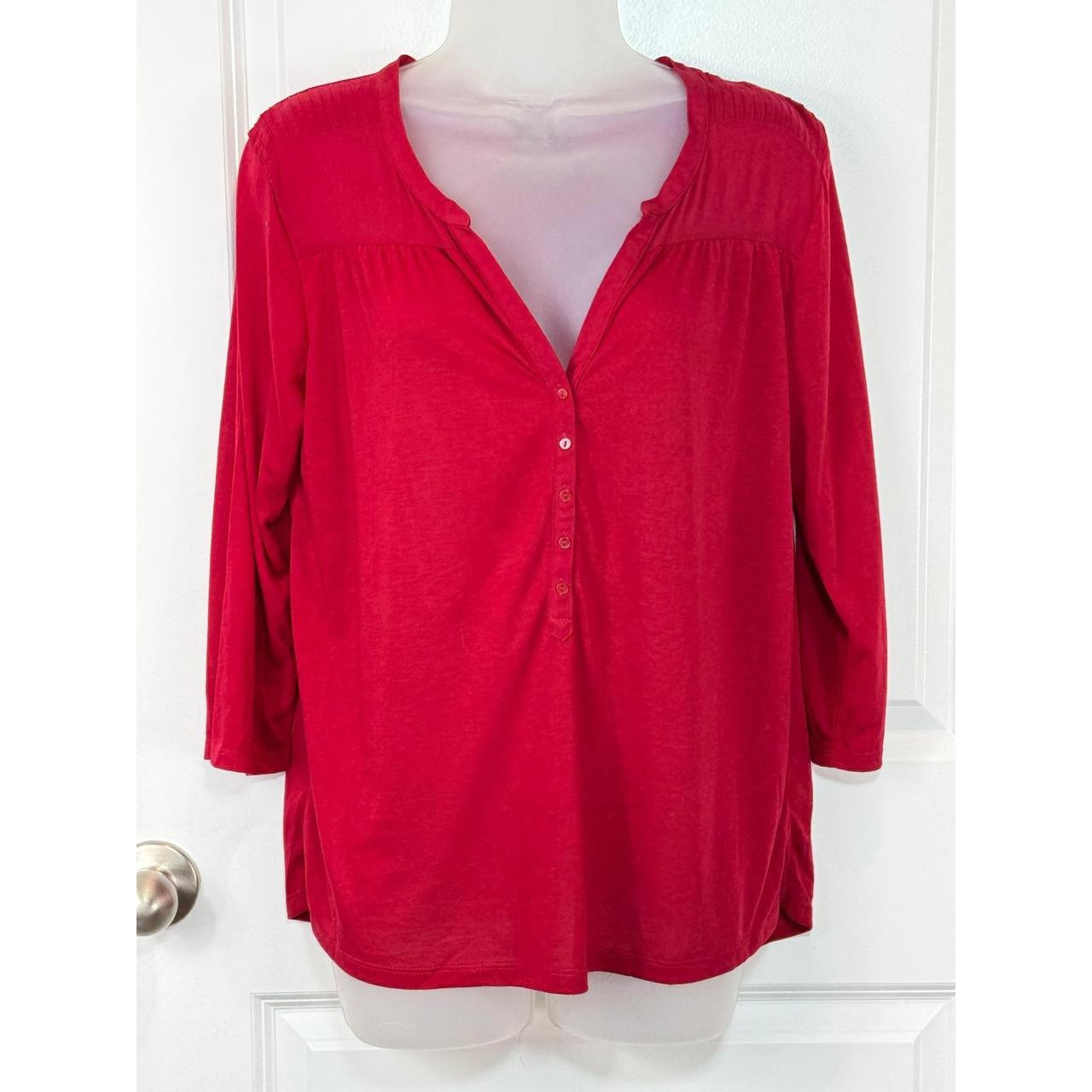 H & M Women's Shirt - Red - M | Depop US