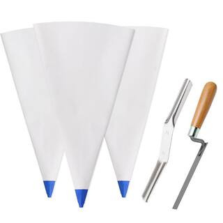 12 x 24 in. 3 Pack Masonry and Tile Grout Bag Set with Tools for Tile Installation, Grouting Bag | The Home Depot
