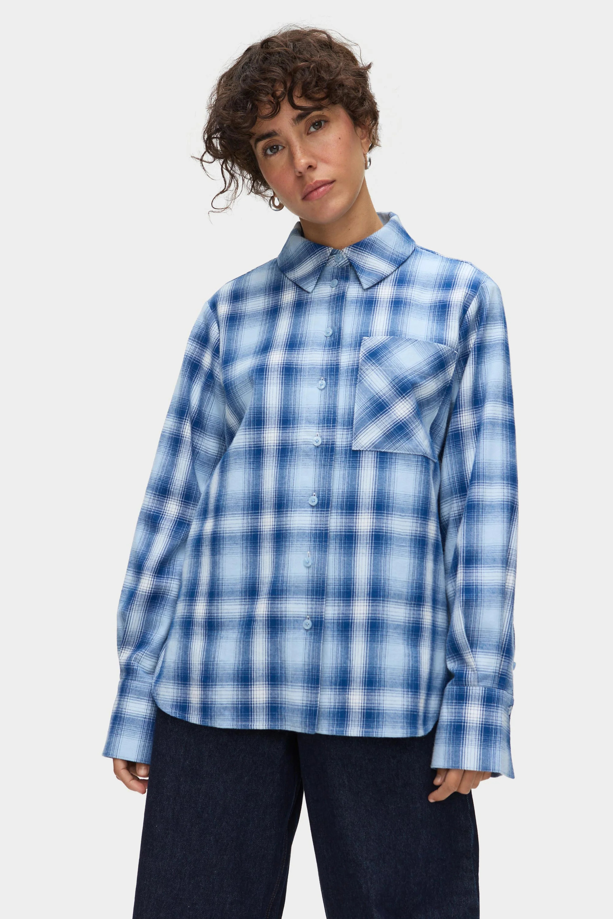 ALIGNE Flannel Checked Shirt - Blue | Taylor | Aligne UK