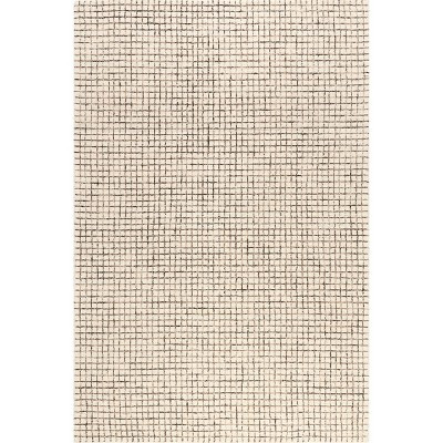 Arvin Olano x Rugs USA - Melrose Checked Wool Indoor Area Rug, 3' x 5', Cream | Target