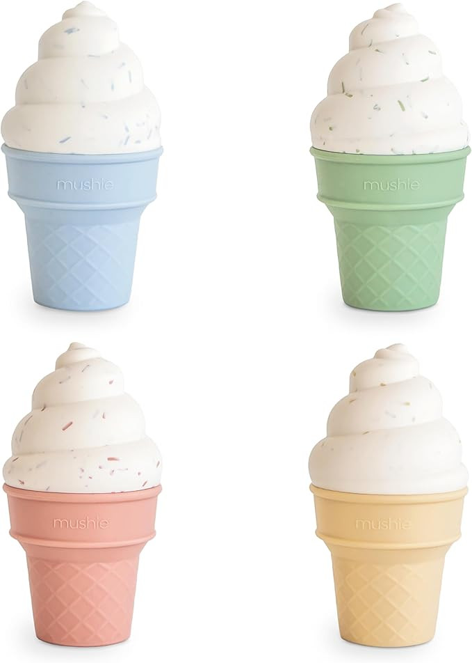 mushie Silicone Mix and Match Ice Cream Toy 4 Pack | Mold Free | Amazon (US)