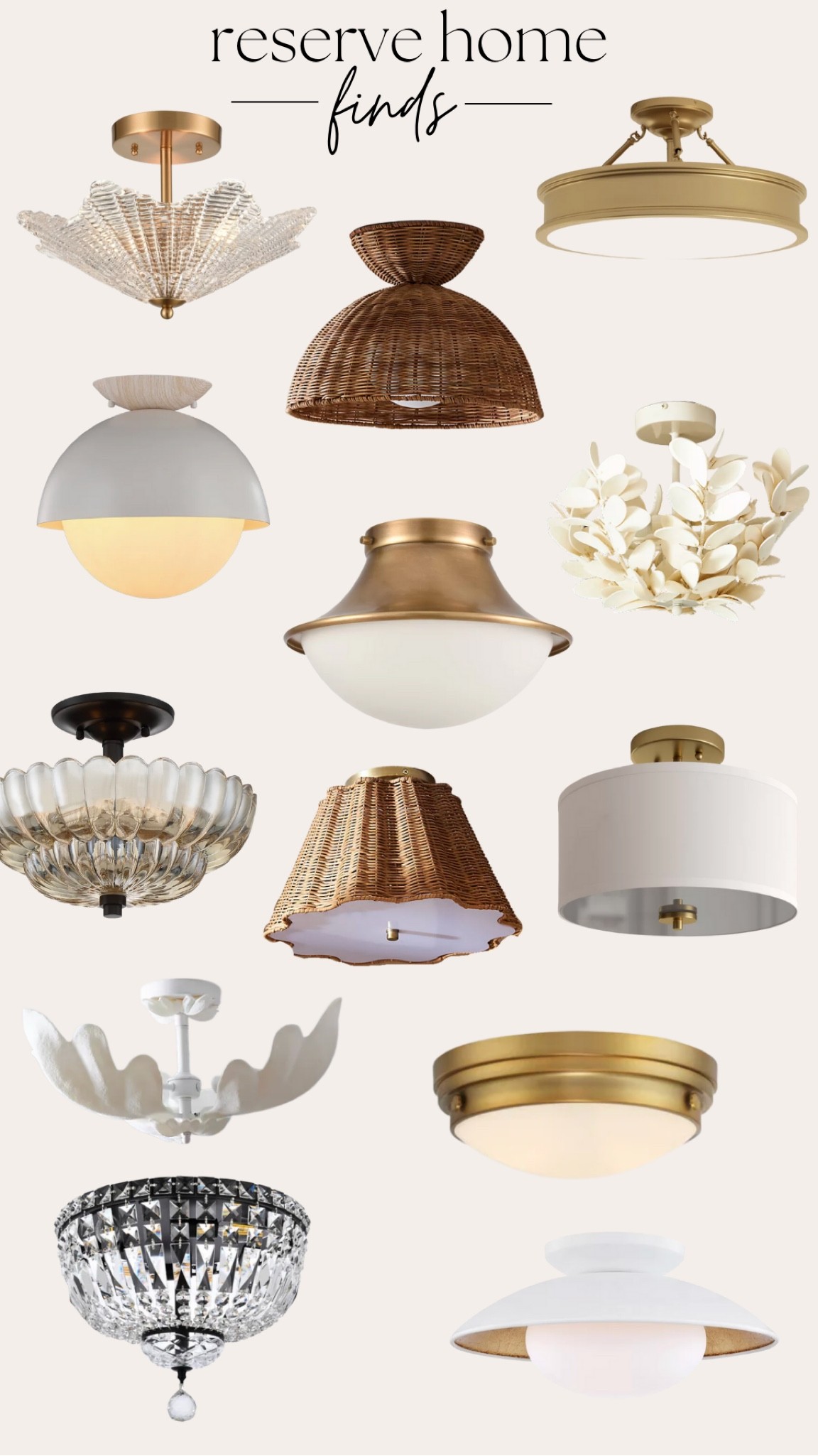 flush mounts and semi-flush mount lights 

#LTKhome