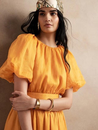 Petite Ramie Open-Back Top | Banana Republic (US)