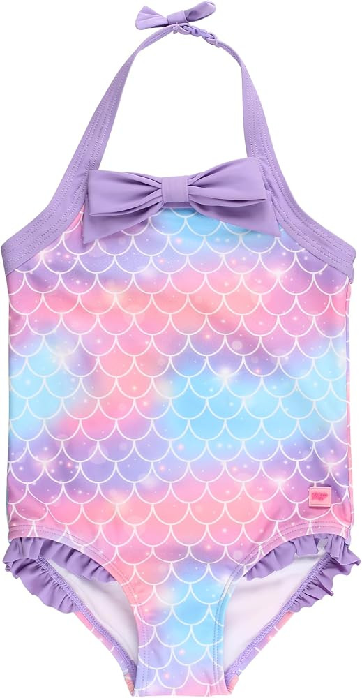 RuffleButts Girls UPF50+ Sun Protected Halter One Piece Swimsuit | Amazon (US)