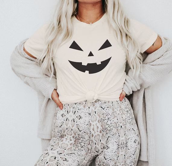 Halloween Shirts for Women Jack-o-lantern Shirt Womens - Etsy | Etsy (US)