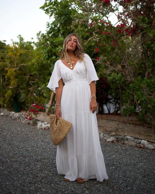 Samantha Tiered Maxi Dress - Off White - FINAL SALE | VICI Collection