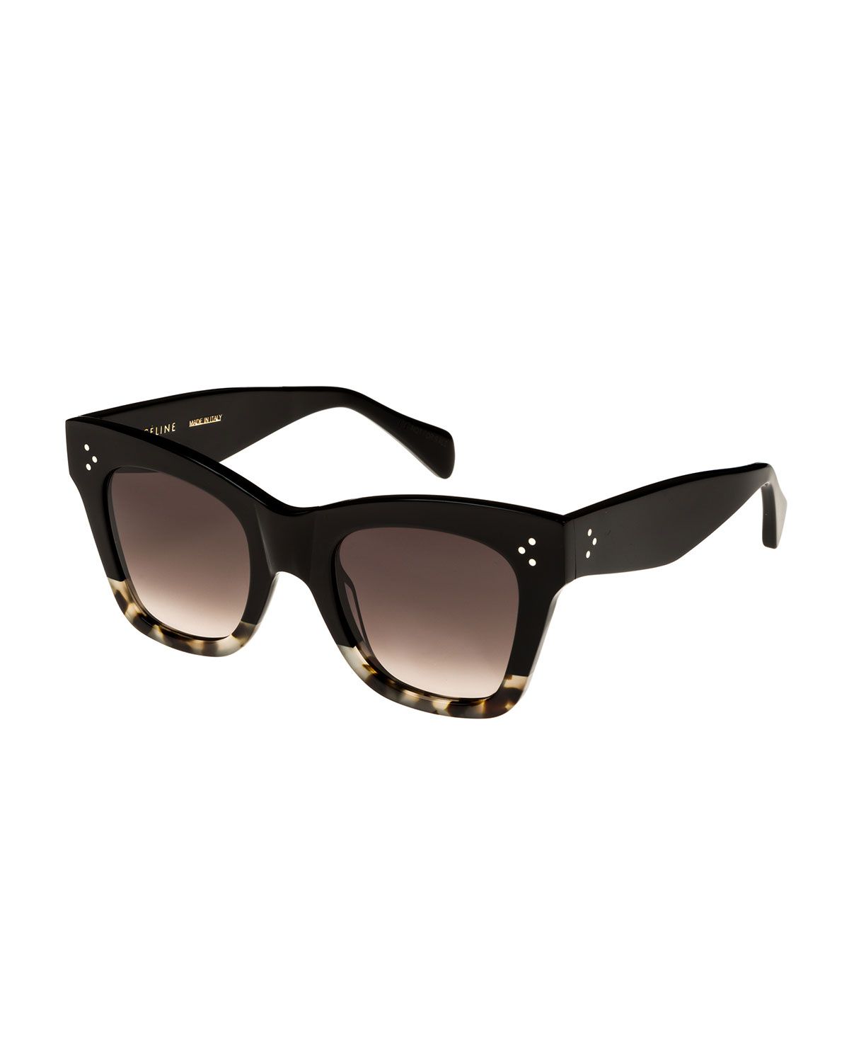 Two-Tone Gradient Cat-Eye Sunglasses, Black | Neiman Marcus